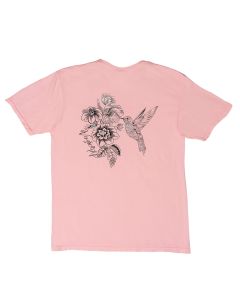 Wingscapes Hummingbird Print T-shirt - Pink (back view)